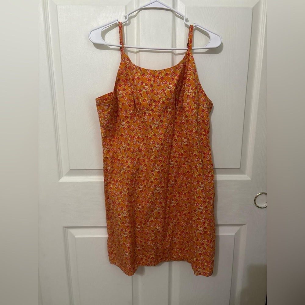 Wild Fable Orange Floral Mini Dress